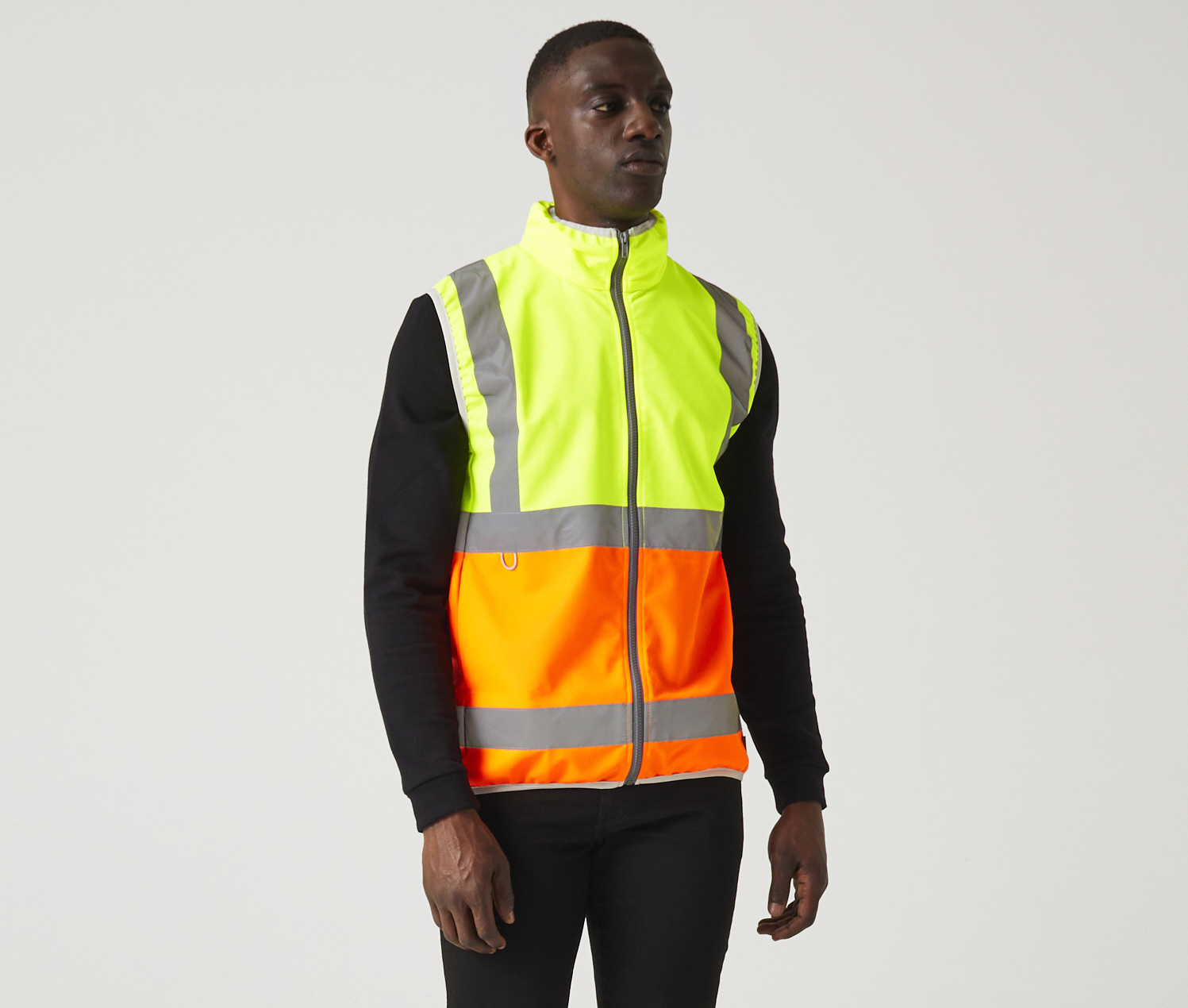 Vêtement haute visibilité Bodywarmer léger Regatta Hi-Vis Pro Full Zip Gilet Vêtement haute visibilité Bodywarmer léger Regatta Hi-Vis Pro Full Zip Gilet