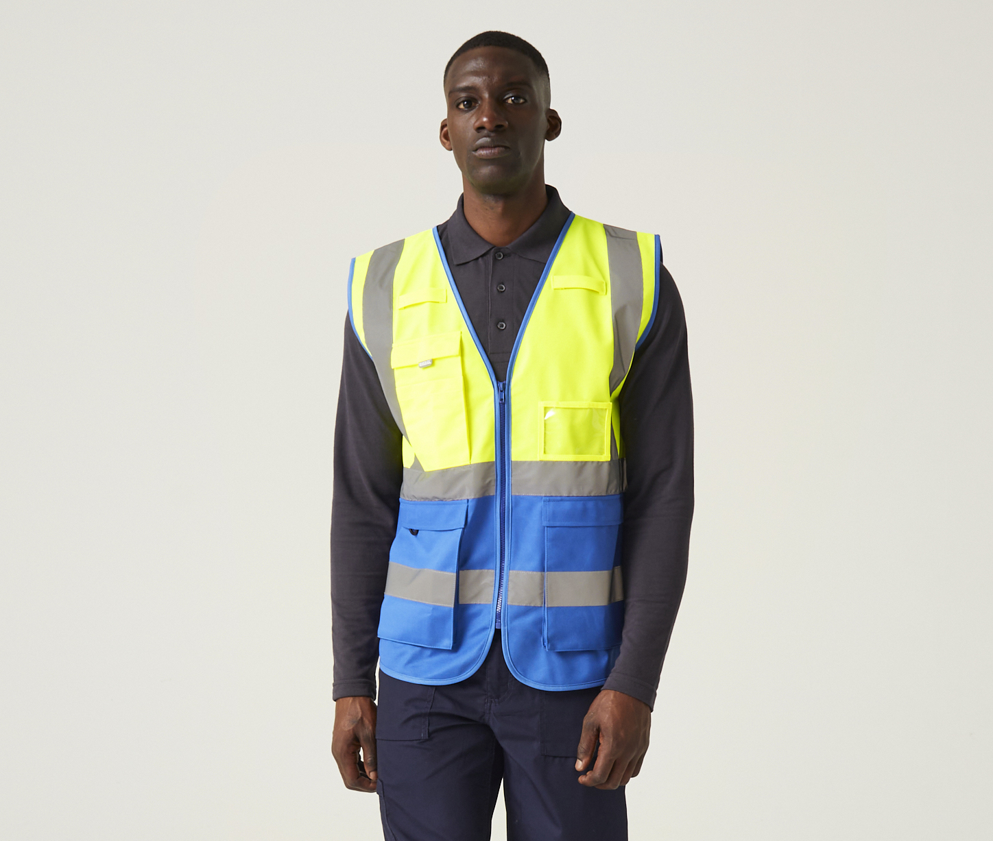 Vêtement haute visibilité Gilet de sécurité multipoches Regatta Pro Hi-Vis Executive Vest Vêtement haute visibilité Gilet de sécurité multipoches Regatta Pro Hi-Vis Executive Vest
