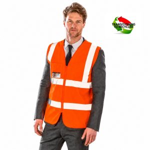 Vêtement haute visibilité Gilet de sécurité zippé Result Zip I.d Safety Tabard