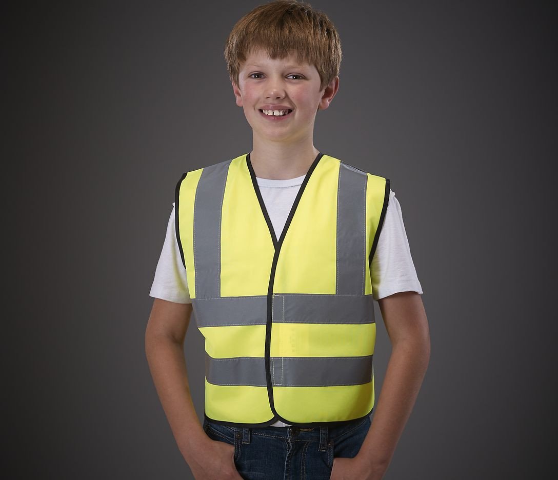 Vêtement haute visibilité Gilet enfant Yoko Kids Hi-Vis Two Band & Braces Waistcoat Vêtement haute visibilité Gilet enfant Yoko Kids Hi-Vis Two Band & Braces Waistcoat