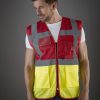 Vêtement haute visibilité Gilet maille filet Yoko Hi-Vis Top Cool Recycled Open Mesh Executive Waistcoat