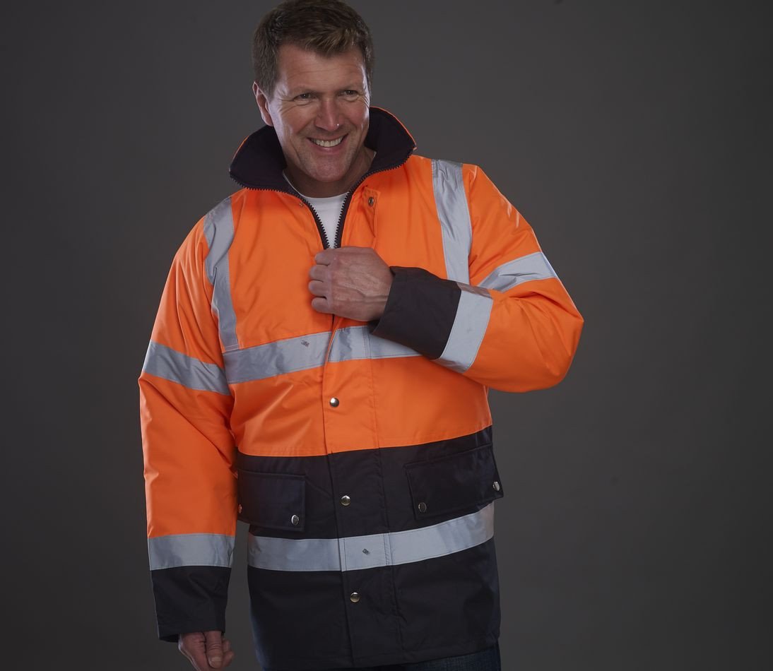 Vêtement haute visibilité Parka bicolore Yoko Hi-Vis Two-Tone Motorway Jacket Vêtement haute visibilité Parka bicolore Yoko Hi-Vis Two-Tone Motorway Jacket