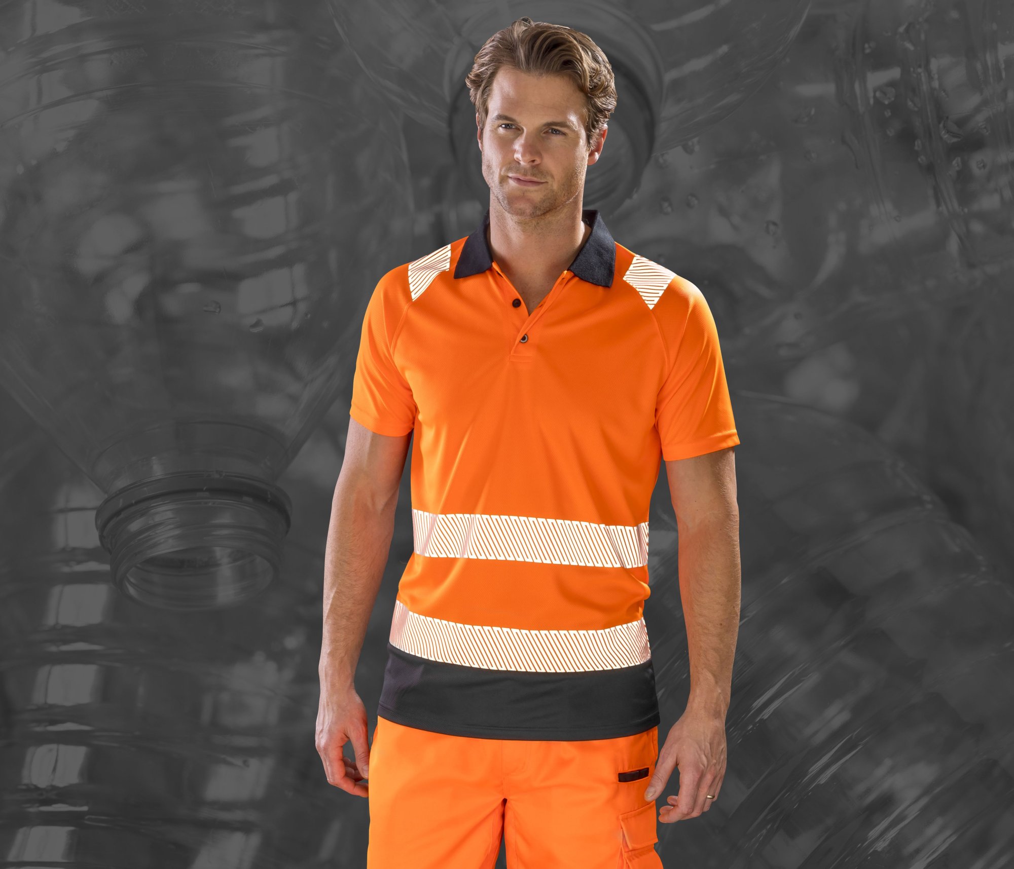 Vêtement haute visibilité Polo en polyester recyclé Result Recycled Safety Shirt Vêtement haute visibilité Polo en polyester recyclé Result Recycled Safety Shirt