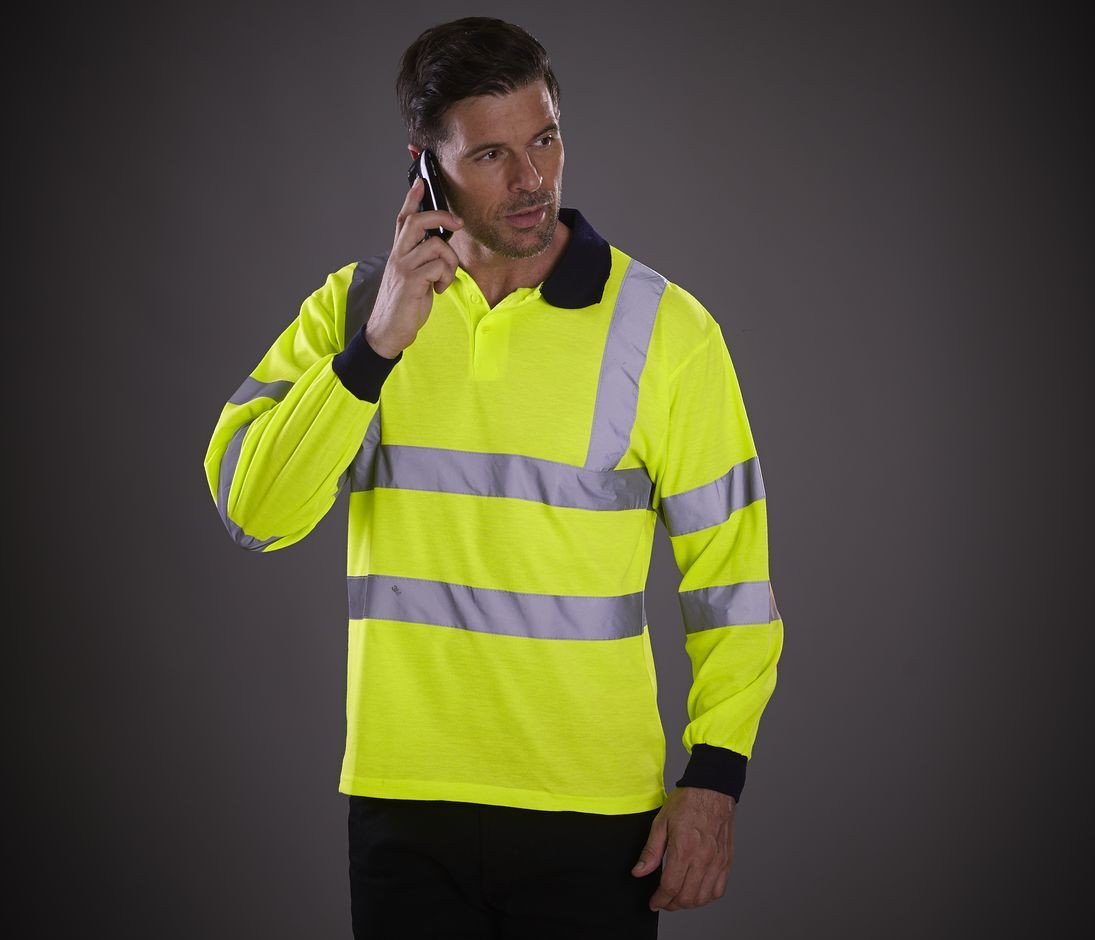 Vêtement haute visibilité Polo manches longues Yoko Hi-Vis Long Sleeve Vêtement haute visibilité Polo manches longues Yoko Hi-Vis Long Sleeve