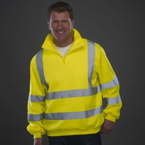 Vêtement haute visibilité Sweat col zippé Yoko Hi-Vis 1/4 Zip Sweatshirt