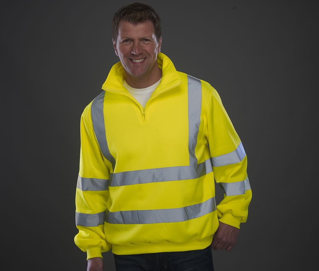 Vêtement haute visibilité Sweat col zippé Yoko Hi-Vis 1/4 Zip Sweatshirt Vêtement haute visibilité Sweat col zippé Yoko Hi-Vis 1/4 Zip Sweatshirt