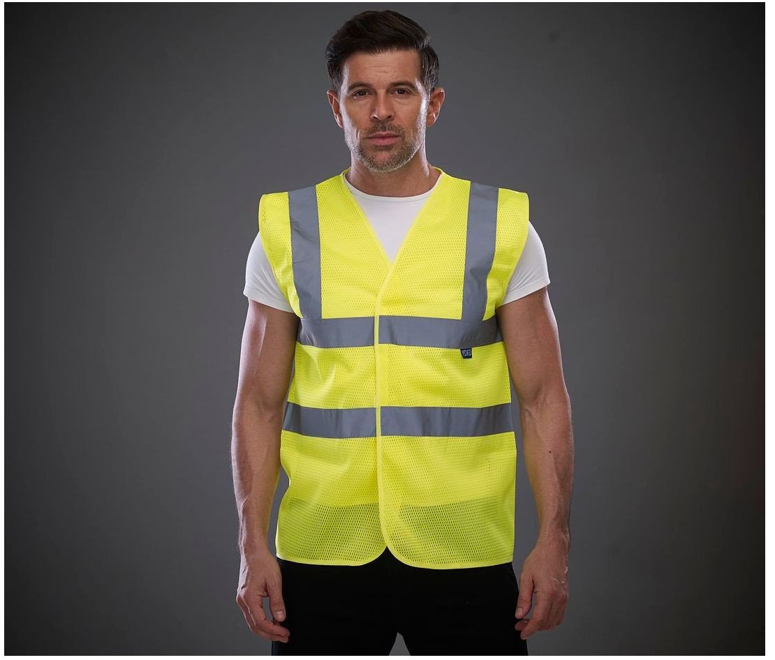 Vêtement haute visibilité Veste de sécurité maille filet Yoko Top Cool Open Mesh 2 Band And Braces Waistcoat Vêtement haute visibilité Veste de sécurité maille filet Yoko Top Cool Open Mesh 2 Band And Braces Waistcoat