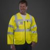 Vêtement haute visibilité Veste de sécurité multi-poches manches longues Yoko Hi-Vis Executive Long Sleeve Waistcoat
