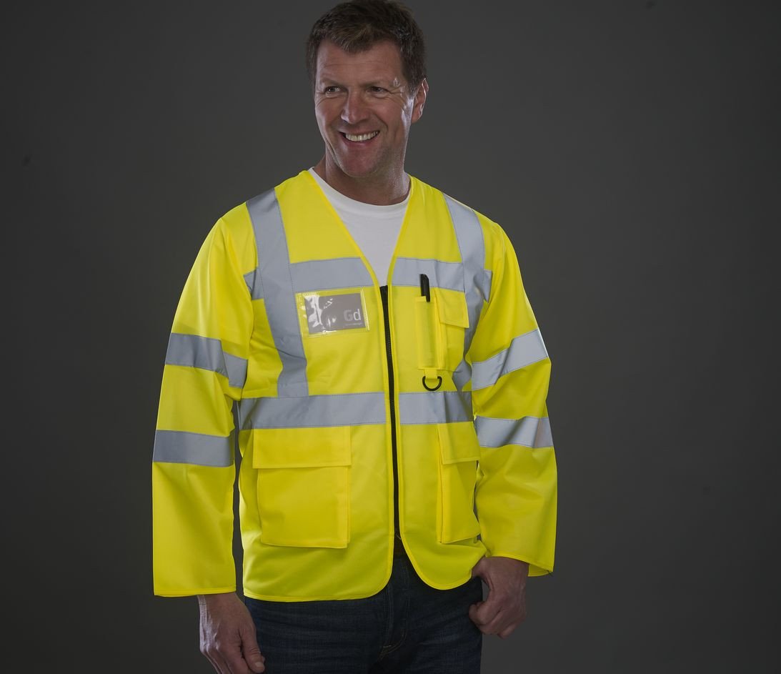 Vêtement haute visibilité Veste de sécurité multi-poches manches longues Yoko Hi-Vis Executive Long Sleeve Waistcoat Vêtement haute visibilité Veste de sécurité multi-poches manches longues Yoko Hi-Vis Executive Long Sleeve Waistcoat