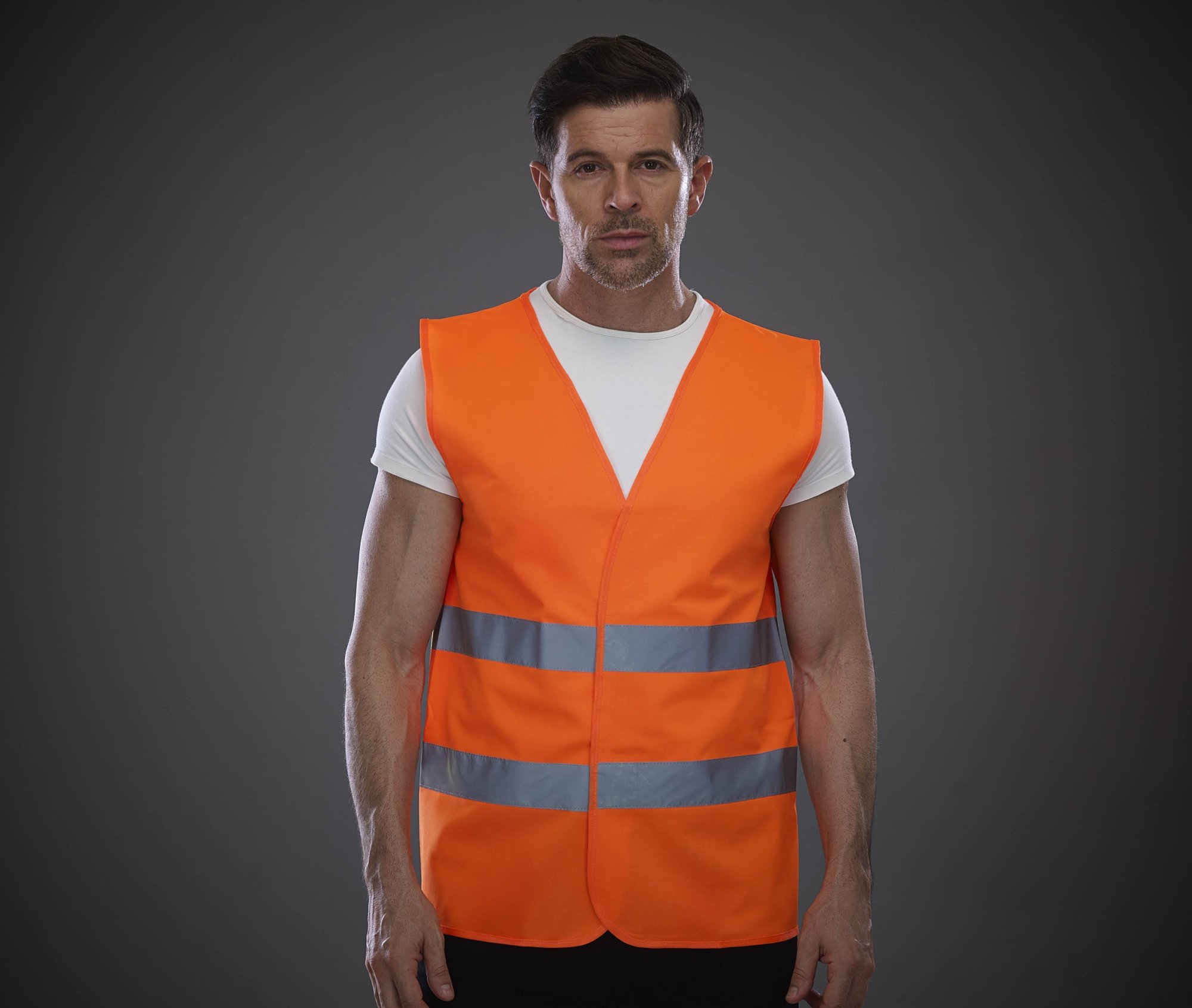 Vêtement haute visibilité Veste de sécurité Yoko Hi-Vis Two Bands Waistcoat Vêtement haute visibilité Veste de sécurité Yoko Hi-Vis Two Bands Waistcoat