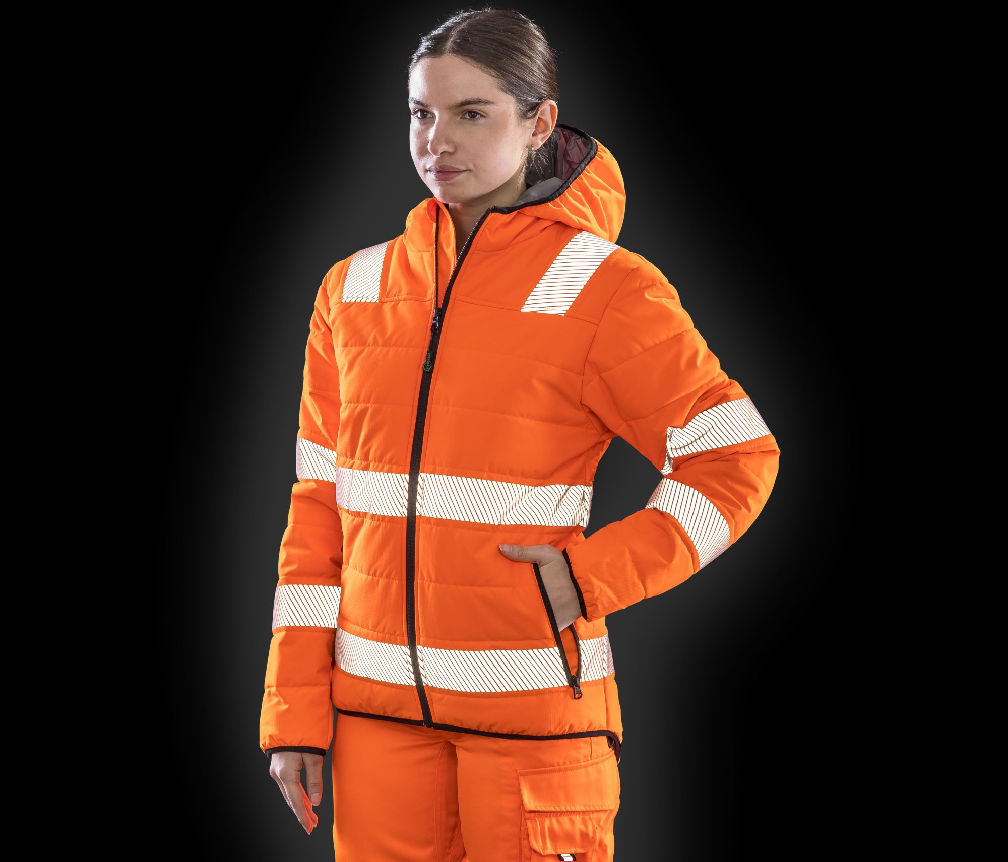 Vêtement haute visibilité Veste en polyester recyclé Result Recycled Ripstop Padded Safety Jacket Vêtement haute visibilité Veste en polyester recyclé Result Recycled Ripstop Padded Safety Jacket