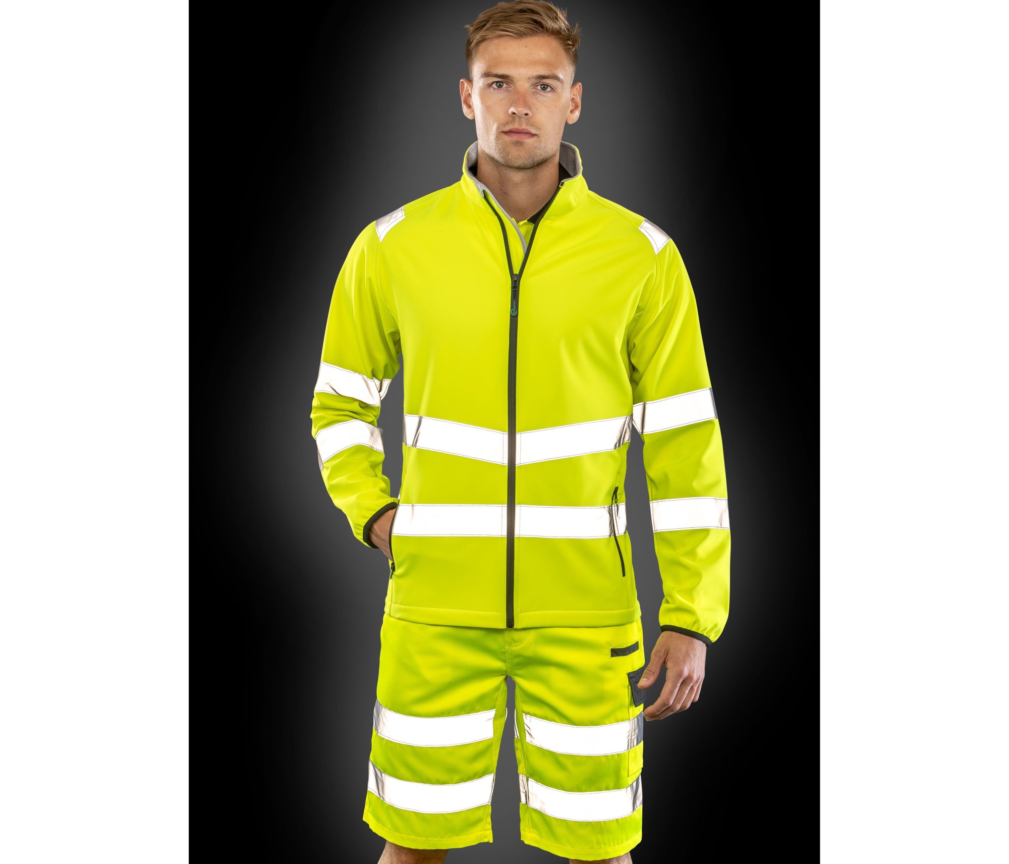Vêtement haute visibilité Veste Softshell 2 couches Result Recycled Printable Safety Vêtement haute visibilité Veste Softshell 2 couches Result Recycled Printable Safety
