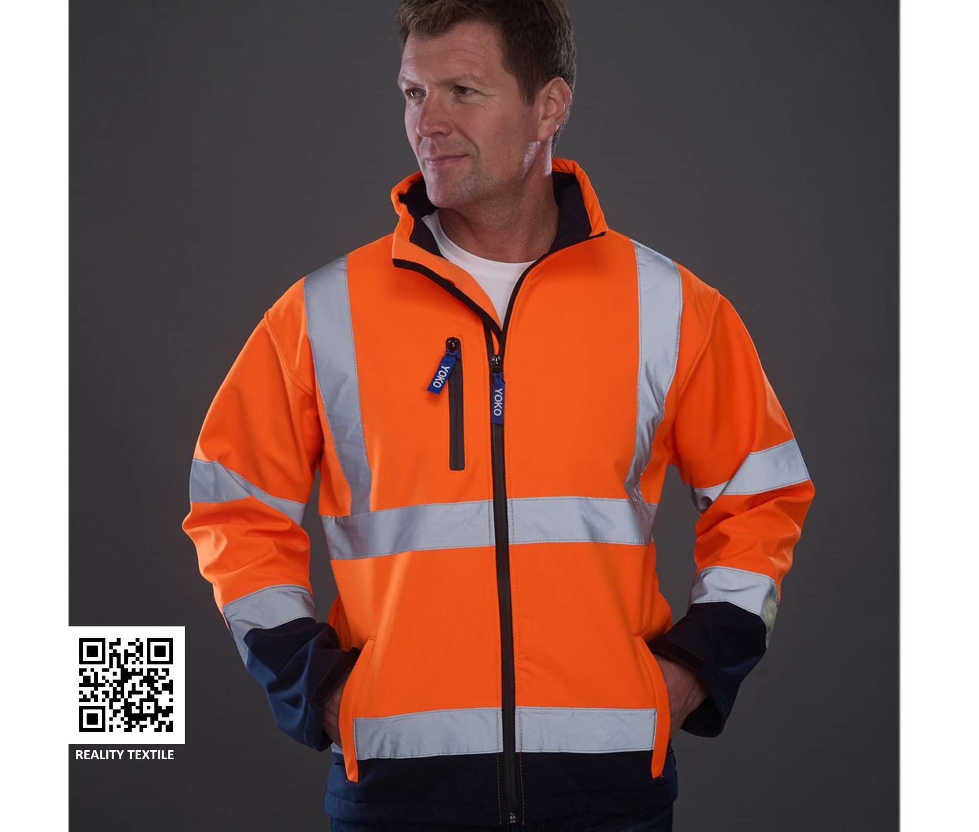 Vêtement haute visibilité Veste Softshell Yoko Hi-Vis Jacket Vêtement haute visibilité Veste Softshell Yoko Hi-Vis Jacket