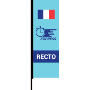 Drapeau voile rectangulaire VF – vue 3