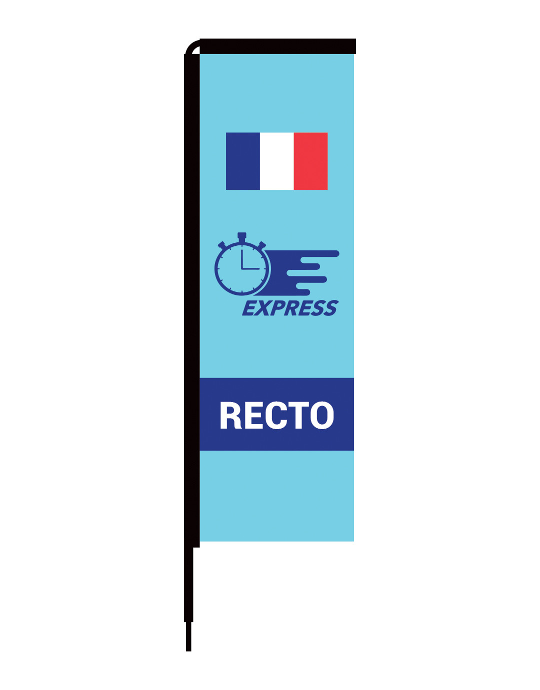 Drapeau voile rectangulaire VF Drapeau voile rectangulaire VF – vue 3