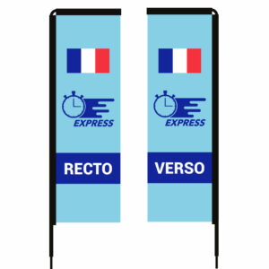Drapeau voile rectangulaire VF – vue 4