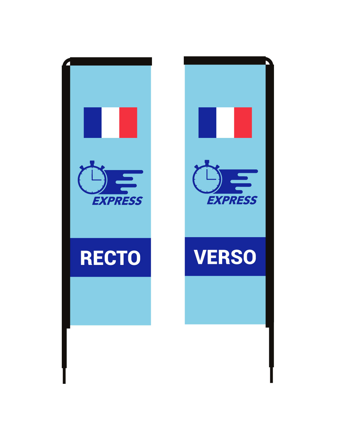 Drapeau voile rectangulaire VF Drapeau voile rectangulaire VF – vue 4