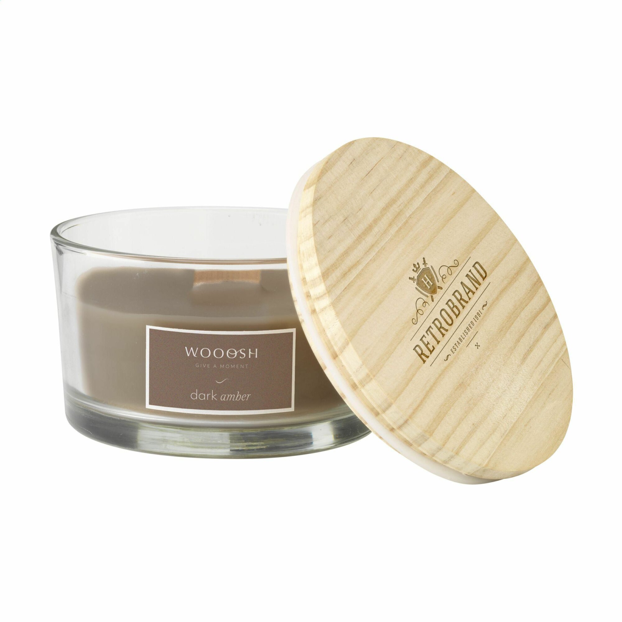 Wooosh Flame Scented Candle Dark Amber bougie parfumée Wooosh Flame Scented Candle Dark Amber bougie parfumée